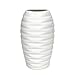 RITTRO D'vine Dev 8 Inches White Ceramic Vase Wave Design Hand Glazed, Ideal for Fresh Bouquets, Floral Arrangement, Everyday Home Decoration Vase and Special Events - Gift Box Packaged