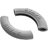 Staub 1190797 – 2 siliconen handgrepen, rond, zwart, 21 x 16,5 x 2 cm