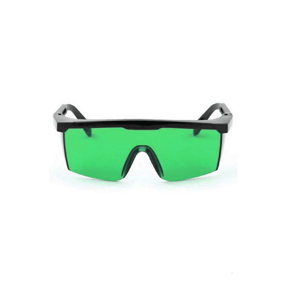 TopHomer Laser Goggles, Wrap-around 190nm-540nm Wavelength Laser Safety Glasses OD +5 Work Protective Eyewear for Eye Protection - Green