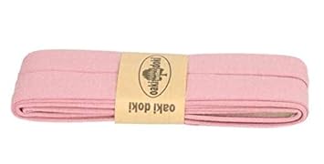 Oaki Doaki Jersey-Einfassband, 3m, Elastisches Schrägband, Breite: auf 2cm vorgefalzt, Altrosa (013)