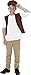 Smiffys Kids Victorian Urchin Kit, Vest and Cap, Brown, One Size, 21912