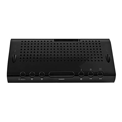 Magnasonic Alarm Clock Radio with USB Charging for Smartphones & Tablets Includes Dual Alarm, Battery Backup, Auto Time Set & 1.2" LED Display with 4 Dimming Options (EAAC470)