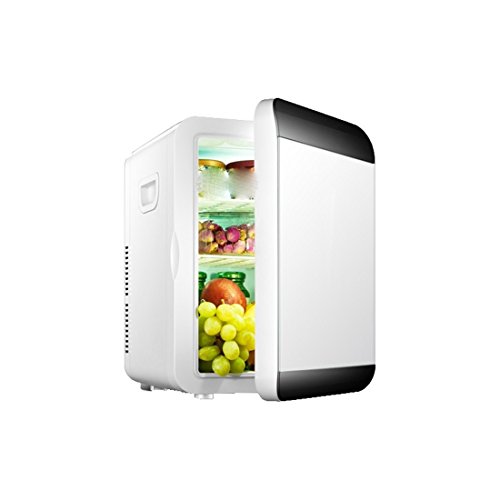 Click Here to See More Images STAZSX Mini small refrigerator small car refrigerator single door car refrigerator car cooling/heater, black and white 12L-30X24X35cm