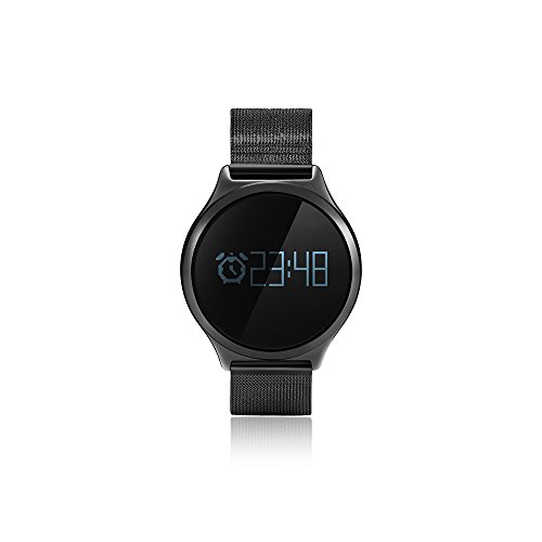 iSTYLE M7 Updated Smart Watch Bracelet Bluetooth 4.0 Heart Rate Monitor Pedometer Bluetooth Wristband Fitness Tracker IP67 Waterproof For Android 4.3 IOS 8.0 Smart Phone (Milanese Black)