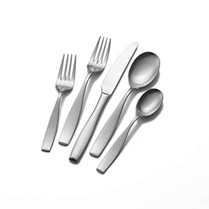 mikasa satin loft 20 piece stainless steel flatware set service for