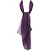 Wrapables Solid Color 100% Silk Long Scarf, Majestic Purple