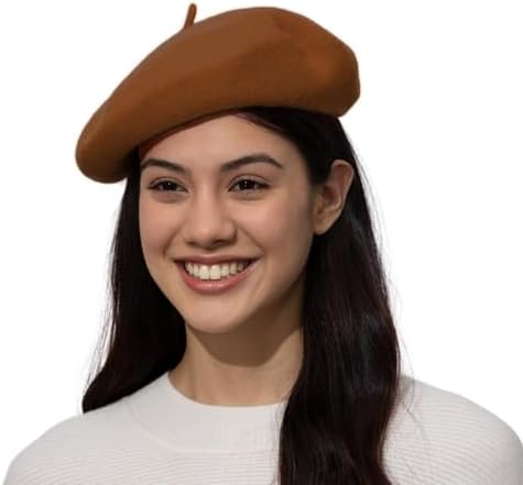 Womens Wool French Beret Hat - Classic Solid Color Artist  display picture 3