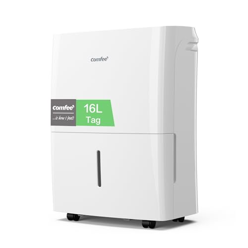 Comfee dehumidifier 16L,Room size approx. 80m³(32m²),Smart modu,Timer 24H,Water tank 3L,APP-enabled, White, MDDF-16DEN7-WF