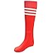 Unisex Athletic High Knee Stripes Sports Running Football Soccer Tube Socks Sock