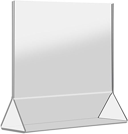 CRUODA Acrylic Sign Display Holder with Vertical Stand 12.7x17.8 cm, Table Card Display Menu Holder Ad Frame for Office Home Using, 2 pcs