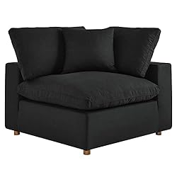 Modway Commix Modular Sofa, Corner Chair, Black