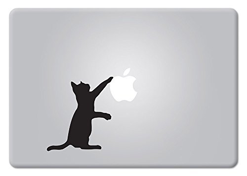 Curious Cat Version 2 Apple MacBook Decal Vinyl Sticker Apple Mac Air Pro Retina Laptop Sticker