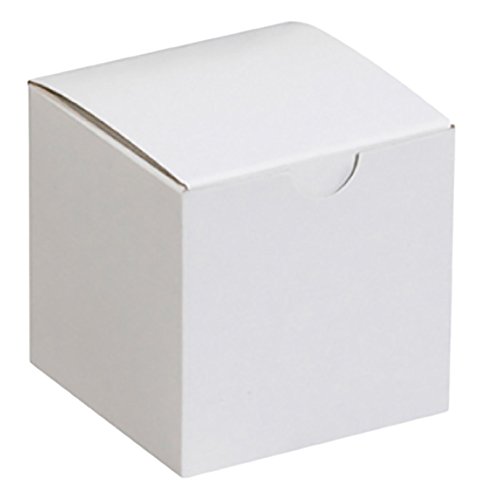 BridalSource 4" x 4" x 4" White Cake Box, 1