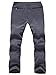 Gash Hao Mens Snow Ski Waterproof Softshell Snowboard Pants Outdoor Hiking Fleece Lined Zipper Bottom Leg (180Grey, 32W x 30L)