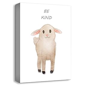 Cute Sheep Home Artwork for Kids Bedroom Living Room