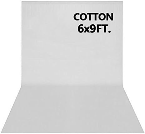 PHOTO MASTER 6x9FT Photo Studio 100% Pure Muslin Collapsible Backdrop Background for Photography,Video and Television (Background ONLY) - White
