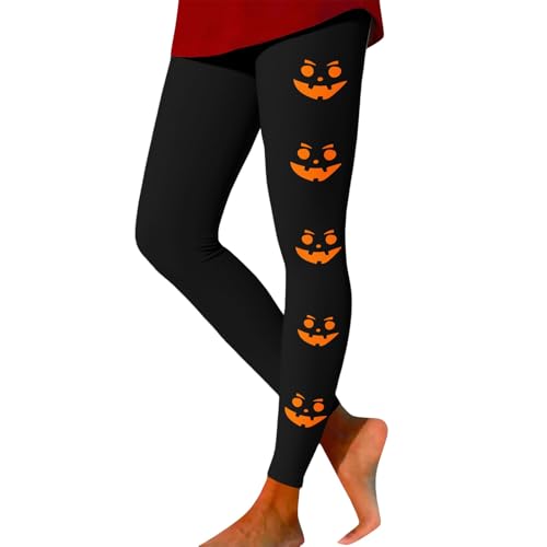 DUHGBNE Halloween Women Halloween Leggings for Women UK Grimace Printed Non See Through Leggings Comfort Stretchy Ladies Yoga Pants Workout Running Plus Size high Waist