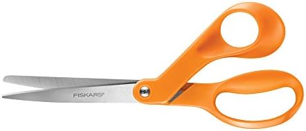 Fiskars The Unique Orange Dealt with Scissors, 8 Inch, Orange