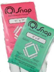 LGS QSnap Frame Bundle: 6x6 inches and 11x11 inches Rectangular Plastic Craft Hoop Frames, 2 Count