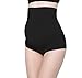 KUCI Bamboo Fiber Maternity Underwear, Women Ultra High Waist Superelastic Pregnant Panties Briefs (L, Black)