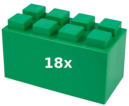 Everblock starter set 2: 18 large stones (L/W/H) approx. 30/15/15 cm) Colour: Green