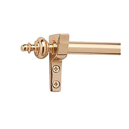 Renovator's Supply Ornate Decorative Quilt Rack Hanger Rod Solid Brass 9FT Long With Urn Finials And Brackets