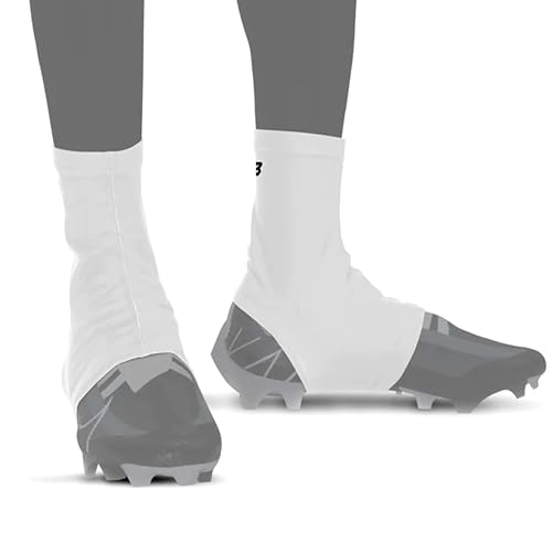 We Ball Sports Cleat Covers Elastic Spats for Football, Soccer, Baseball,  Softball, Rugby Turf Hockey [White