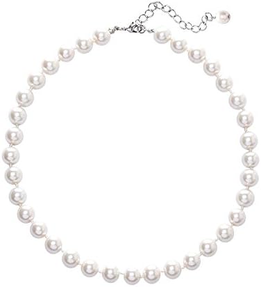 GoldeaDream Fashion Synthetic White Pearl Necklace Beaded Choker Collar Mother's Day Gift Jewelry for Women-GD028