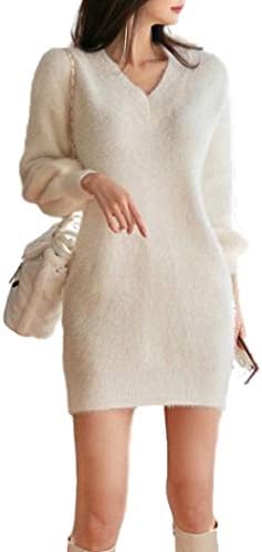 [アイラカリラ] アンゴラ ニット Vネック ワンピース 長袖 オーバーサイズ ミニ ニットワンピ トップス カジュアル レディース ニットワンピース ウール 部屋着 タイト シフォン フレア 長袖 スリム ワンピ キャバ 嬢 キャバ嬢 キャバクラ 韓国 美脚 胸元 きれいめ スタイリッシュ フェミニン エレガント ハイウエスト セクシー 美スタイル お嬢様 フィット 上品 高級 超ミニ 清楚 モテ 色気 ボディライン カジュアル クビレ セクシー 可愛い 大人 誘惑 優美 可憐 情熱 妖艶 華 魅せる グラマラス Q8AA ルナ (白)