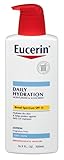 Eucerin Daily Hydration Moisturizer & Sunscreen Lotion, Fragrance Free SPF 15, 16.9 oz (Pack of 2)