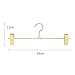Jetdio Metal Heavy Duty Pants Skirt Slack Hangers,Trousers Hangers with Two Adjustable Non Slip Clips Hanger Rack Swivel Hook, 12 Pack, Gold