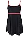 Hilor Women's Bandeau Swimsuit Color Contrast Swimdress One Piece Bathing Suit