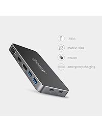 ORICO USB C Hub, 8 en 1 Tipo C multifunción de aleación de aluminio estación de acoplamiento con USB C PD 3,0,VGA,4K&Display Port,Compatible para Mac Pro y otros portátiles tipo C