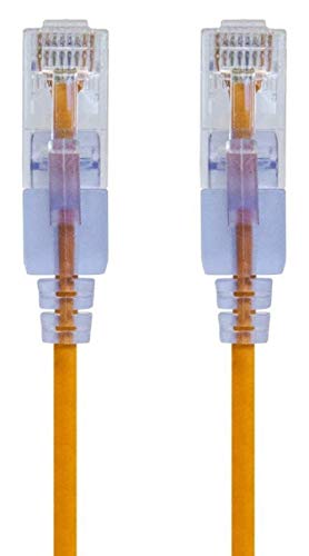 Monoprice Cat6A Ethernet-Patchkabel – 30 MHz – Gelb (10 Stück) snagless RJ45 550 MHz UTP reines blankes Kupferdraht 10G 30AWG – SlimRun Serie