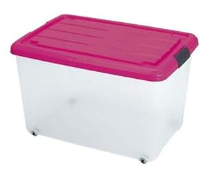 Caja de almacenamiento con ruedas, caja de almacenaje, caja con asas