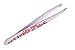 Eyebrow Tweezers by Creation Spring - Perfectly Aligned Stainless Steel with Slant Tip