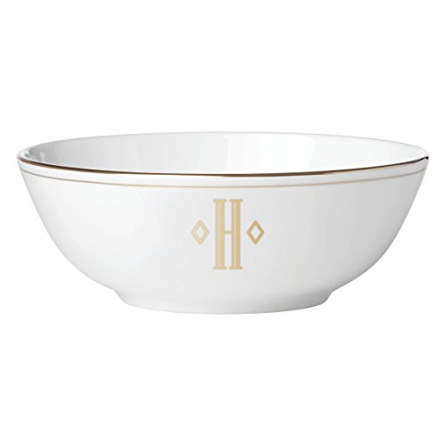 Lenox Federal Gold Block Monogram Dinnerware Placesetting Bowl, H