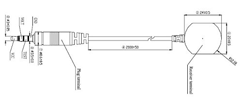 6-Feet 37.9KHz External IR Receiver Cable, Infrared Receiver for TV sets, STB,Satellite receivers etc(IRR-102)