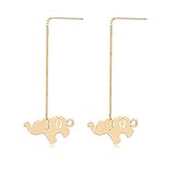 TUSHUO Dangle Plating Hollow 26 Letters Elephant
