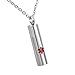 HooAMI Medical Alert Stainless Steel Pill Medicine Box Case Holder Bottle Pendant Necklace
