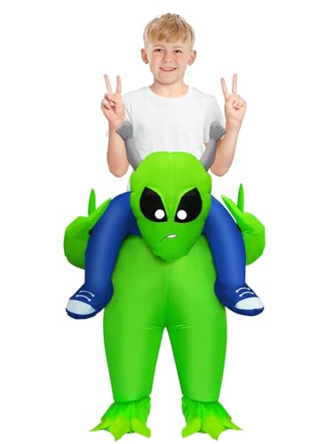 Anroong Aufblasbares Alien-Kostüm für Erwachsene, Halloween, aufblasbares Alien-Kostümfür Männer und Frauen, lustige Cosplay-Party (Kinder)