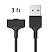 2 Pack Compatible Fitbit Ionic Charging Cable, BRG Replacement Cable Compatible Fitbit Ionic Smartwatch Accessories USB Charger Cable Adapter Compatible Fitbit Ionic Quality Power Charging Cord 3 Feet