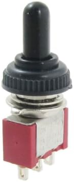 uxcell AC 250V 2A 120V 5A on/Off/on Momentary SPDT Toggle Switch with Waterproof Boot