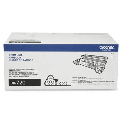 Brother Genuine Drum Unit, DR720, Seamless Integration, Yields Up to 30,000 Pages, Black