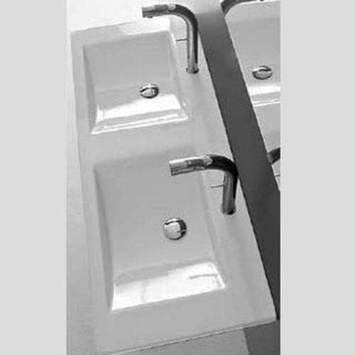 Althea 30113-Two Hole-637509901097 Double Self Rimming Ceramic Sink, White