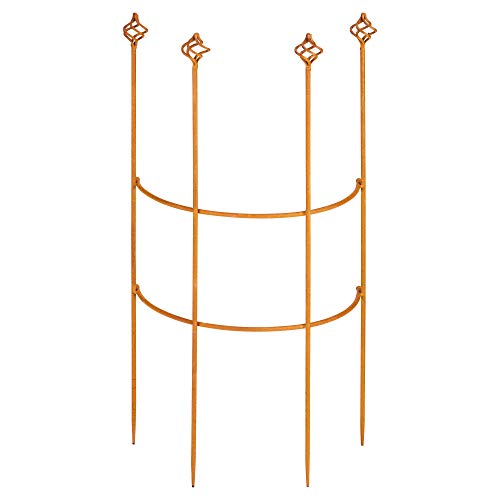 Manufaktur Lichtbogen Staudenhalter halbrund 80 x 43,5 cm Staudenstütze Pflanzenstütze aus Metall