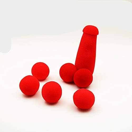 MOMOMAGE Sponge Brother + 4 Pcs Red Sponge Balls Magic Tricks for Magicians Street Close up Illusion Mentalism Gimmick Props…