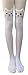 AM Landen Mock Thigh High/Mock Garter/Printed Tights/Tatoo Pantyhose(White Cat-Set)