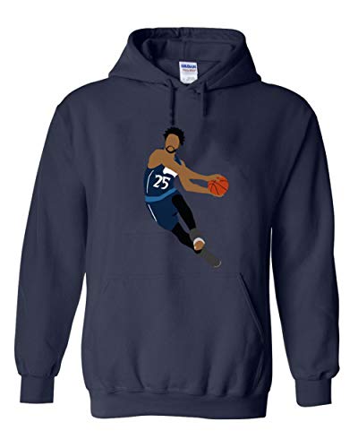 PROSPECT SHIRTS Blue Minnesota Rose Pic Hooded Sweatshirt Adult