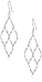 Sterling Silver Open Diamond-Shape Drop Earrings, 2.3